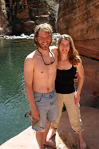 Dave Snowberg and Michelle Dodd at Beaver Creek near Sedona, AZ