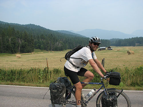 Dave riding on Day 4