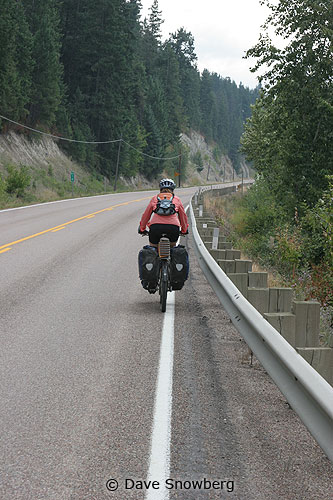 Biking the white line